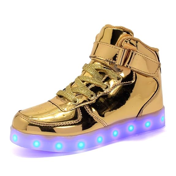 DULEE Unisex-Kinder und Erwachsene LED Sportschuhe Sneaker Leuchtschuhe Leuchtend Turnschuhe Aufhellen Blinkschuhe USB Auflad