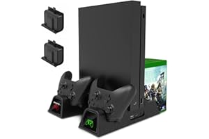 Cooling Stand for Xbox One/for Xbox One S/for Xbox One X Console and Controllers, Vertical Charging Stand Accessories with 2 