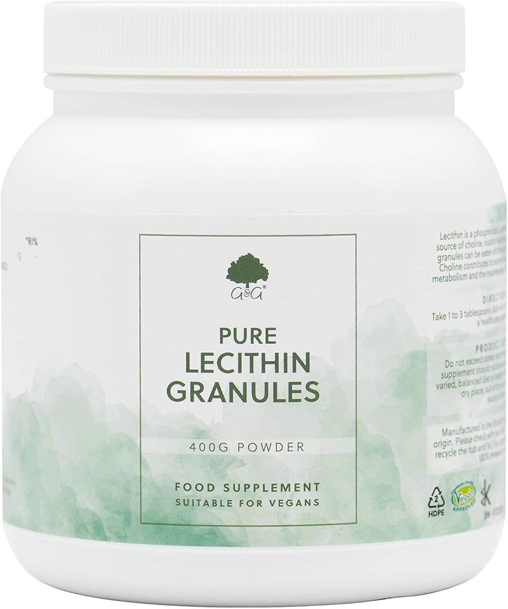 G&G Vitamins Soya Lecithin Granules 400g Non-GMO Made in UK