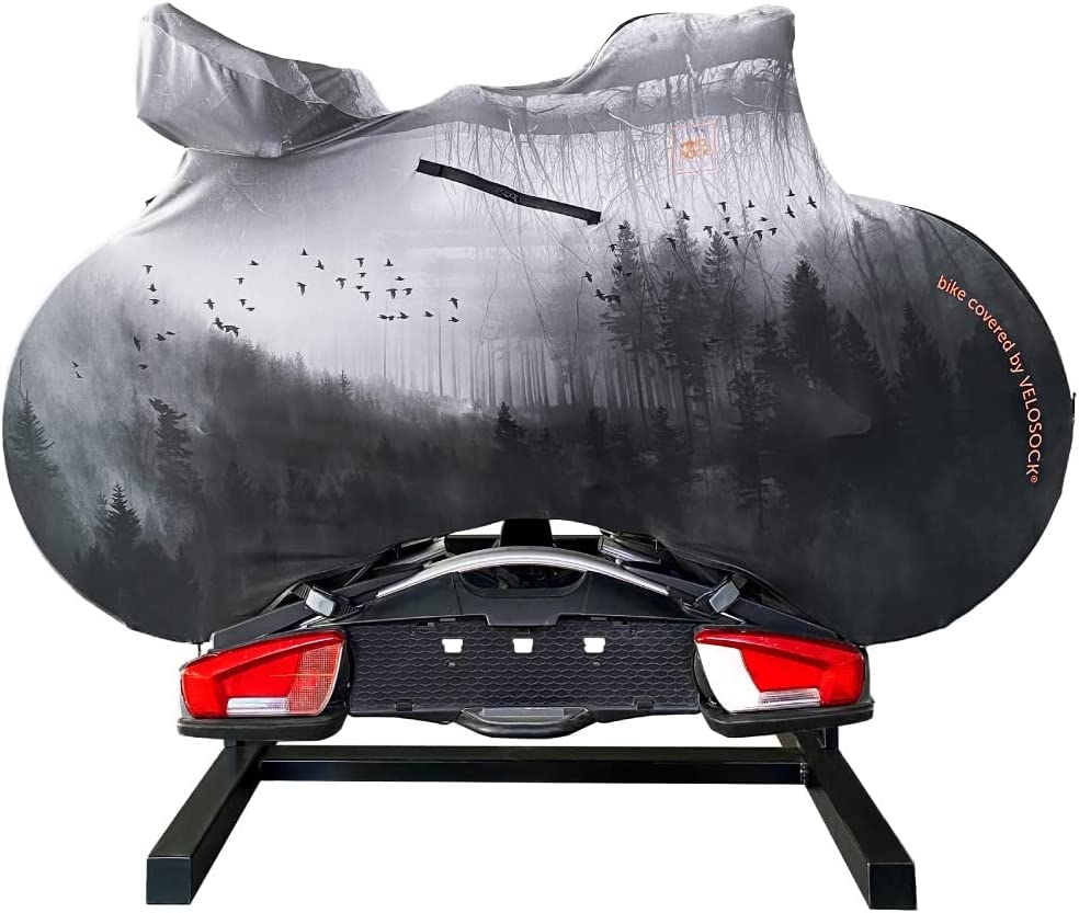 VELOSOCK Bicycle Cover for Car Racks Mystic Forest - Full Bike Protection, Travel-Friendly, Water-Resistant, and Durable - for ROAD bikes