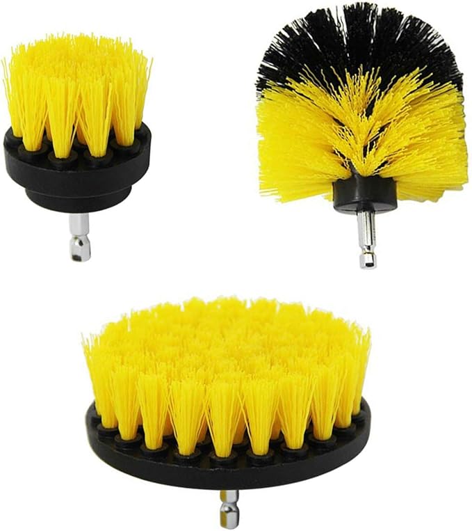 N / A Drill Brush Set, 3pcs Nylon Drill Powered Cleaning Scrubber