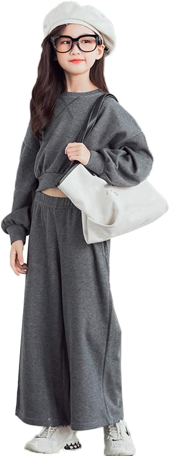 Amazon Jpバレンタインデー 子供服 女の子 ジャージ ガールズ 上下2点セット ショートパーカー ワイドパンツ セットアップ トレーナー プルオーバー ガウチョパンツ へそ出し カジュアル スポーツ ジュニア服 春秋冬 ジャージ 通販