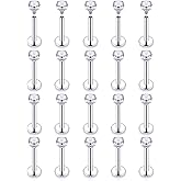 Vsnnsns 16G Lip Rings Stainless Steel Tragus Helix Conch Piercing Jewelry Snake Bite Piercing Monroe Lip Rings Labret Medusa Cartilage Lobe Earrings Studs Piercing Jewelry 6MM 8MM 10MM Silver