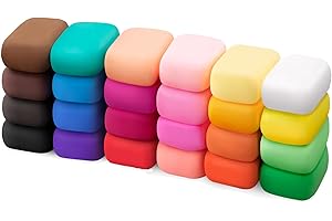 EXPTOLII Air Dry Clay 24 Colors, Modeling Clay for Kids, DIY Molding Magic Clay, Toy Gifts for Age 3+ Years Old Boys Girls Kids