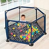 洗えるソフトベビーサークル ネイビー