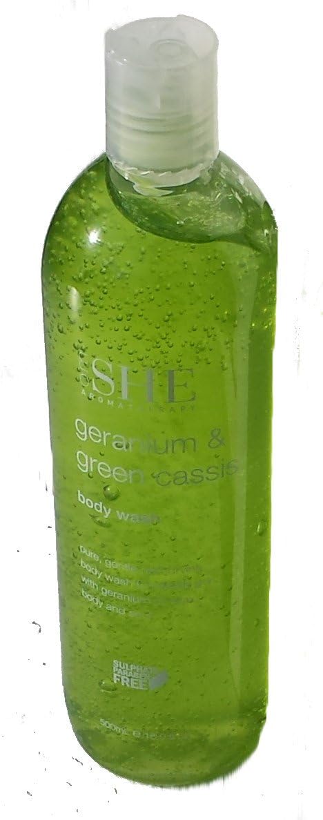 OM She OmShe Aromatherapy Geranium & Green Cassis Body Wash 16.9oz
