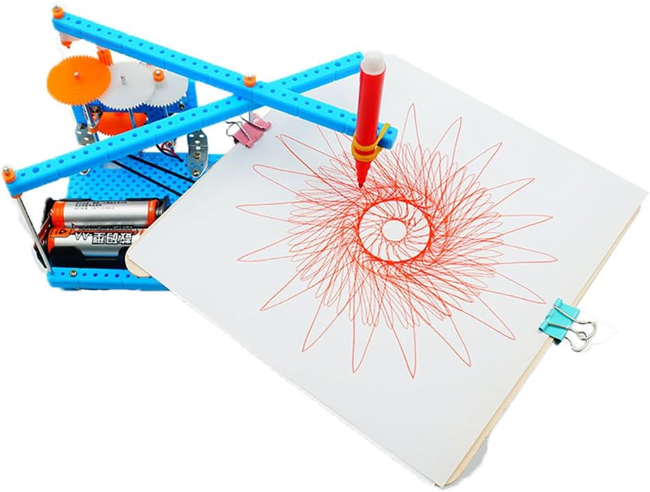 JEYKAY DIY Electric Plotter Drawing Robot Kit Physics Scientific Experiment Set (X)