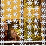 50Pcs White Winter Wonderland Christmas Snowflake Hanging Garland for Christmas Holiday New Years Home Decor Party Decorations