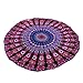 Canserin Beach Hippie Tapestry, Bohemian Round Towel Yoga Mat (Purple)