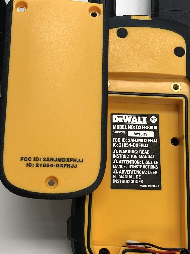 DEWALT DXFRS800 2 Watt Heavy Duty Walkie Talkies - Waterproof, Shock Resistant, Long Range & Rechargeable Two-Way Radio with VOX (2 Pack)