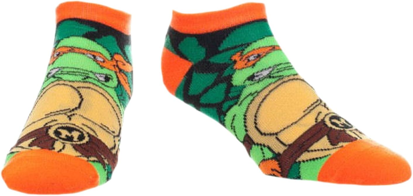 Teenage Mutant Ninja Turtles Michelangelo Adult No Show Ankle Socks 1 Pair