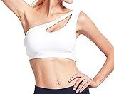Helisopus Womens One Shoulder Sports Bra Cute Sexy