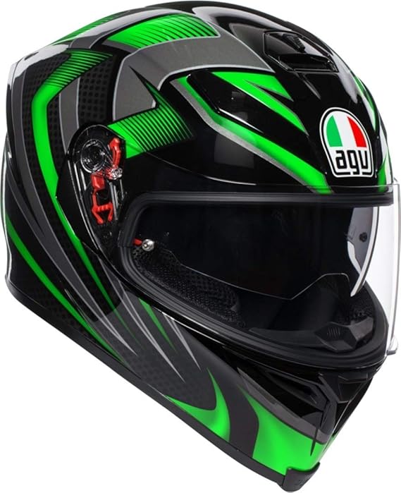 AGV K-5 S Hurricane 2.0 Integralhelm Schwarz/Grün ML (58)