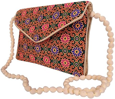 Indiahandycraft Handmade Designer Embroidered Rajasthani Clutch Bag For Women Handbags & Shoulder Bags,Hobos & Shoulder Bags,Top-Handle Bags