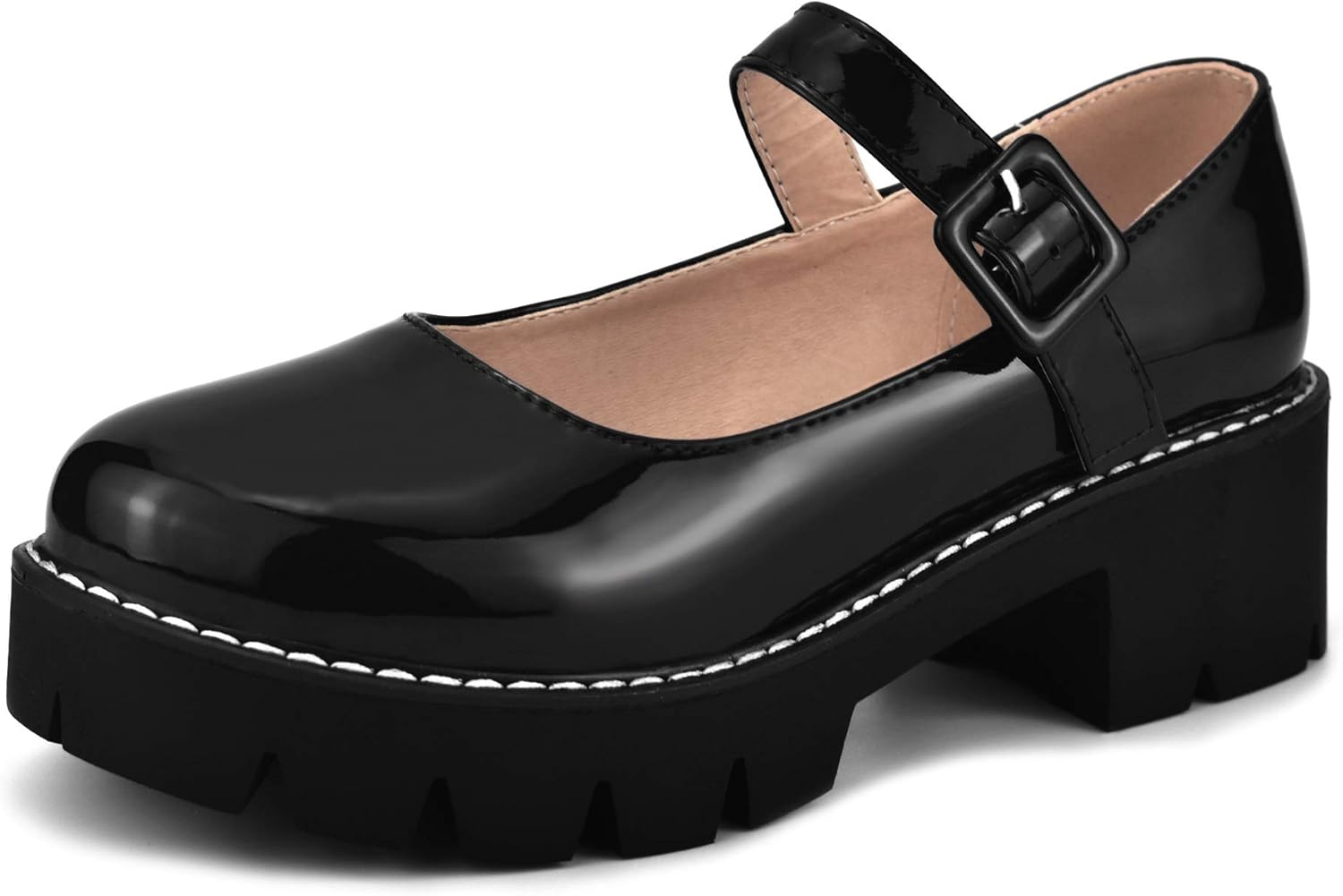 Odetina Women Fashion Platform Mary Janes
