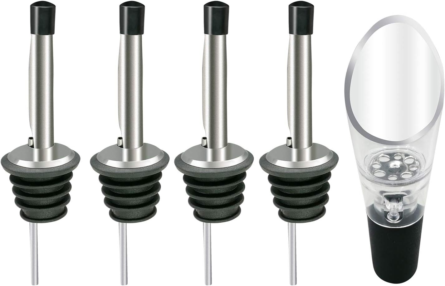 Wine Pourer, Aerator Wine Pourer, 4 Pack Stainless Steel