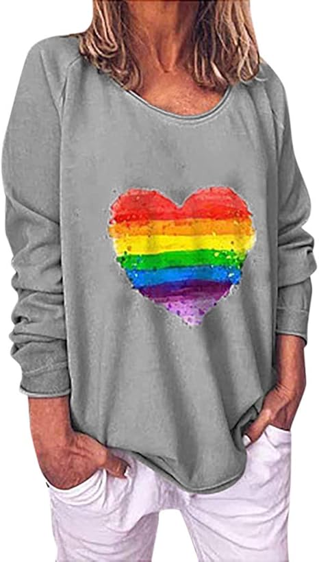 rainbow ladies tops