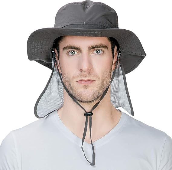 Amazon サファリハット ブーニーハット Uvカット 帽子 メンズ ハット 日除け防止 日焼け止め 紫外線対策 日よけ帽子 春夏 アウトドア 登山 釣り ひも つば広 57 58 59 60cm グレー アウトドア 帽子 ヘッドウェア 通販