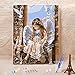 WOVTE DIY Oil Painting, Paint by Number kit No Blending No Mixing Linen Canvas DIY Painting - Angel and Rabbit 16×20 inch.