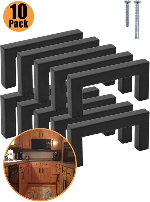 Bogengriffe 5 Stück Schwarz Möbelgriff Edelstahl Stangengriff