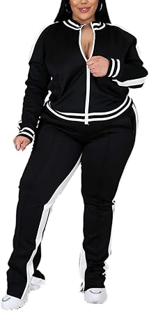 plus size black sweatsuit