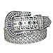 Lots of Rhinestones - Western Belt for Women Eliebelts,XL up to 40,white