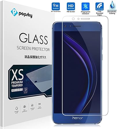 Amazon Popsky Huawei Honor 8スマホ強化ガラスフィルムhonor 8 強化ガラス 液晶保護フィルム Honor 8 強化ガラスフィルム ビューティー 通販
