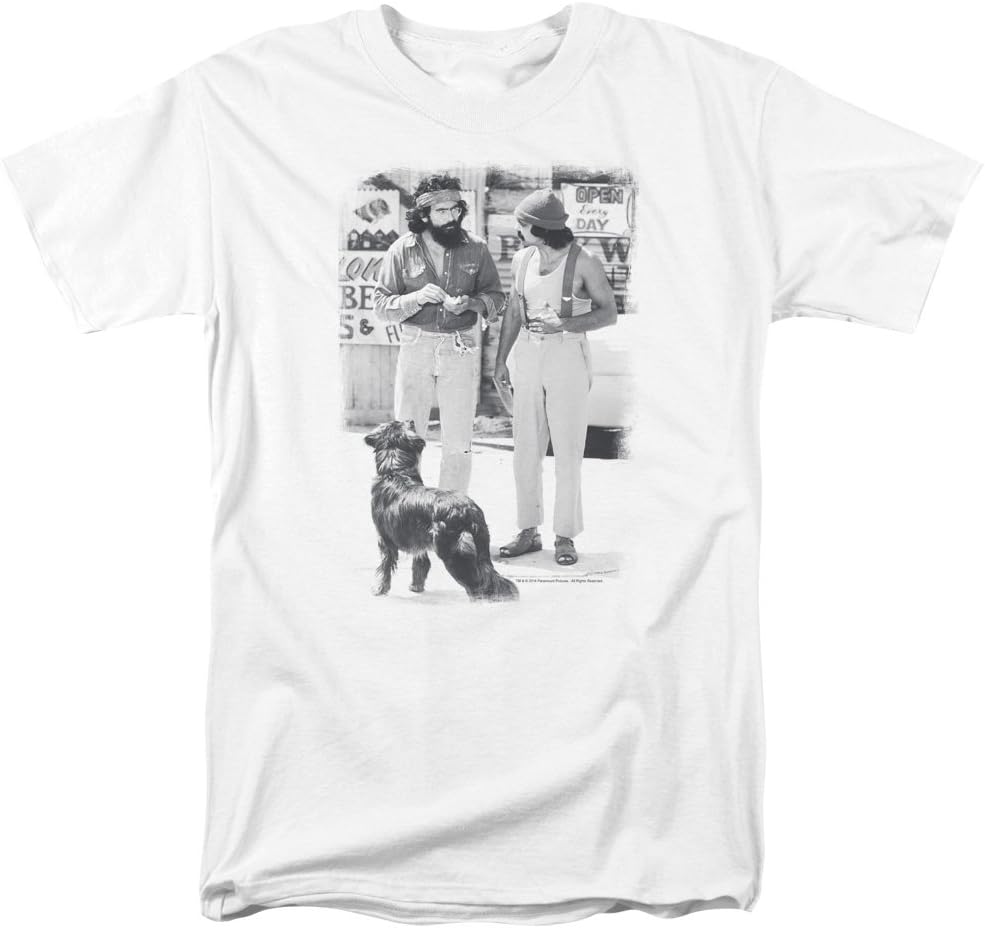 UP IN SMOKE Cheech & Chong Stoner Comedy Dog Adult T-Shirt Tee