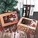 Moretoes Christmas Doughnut and Cookie Gift Boxes Treat Boxes with Clear Window Brown Kraft with Christmas Designs, Set of 16 Boxes