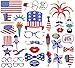 36 Ct Fourth of July Photo Booth Props - 4th of July Patriotic Red White Blue Party Supplies Decorations
