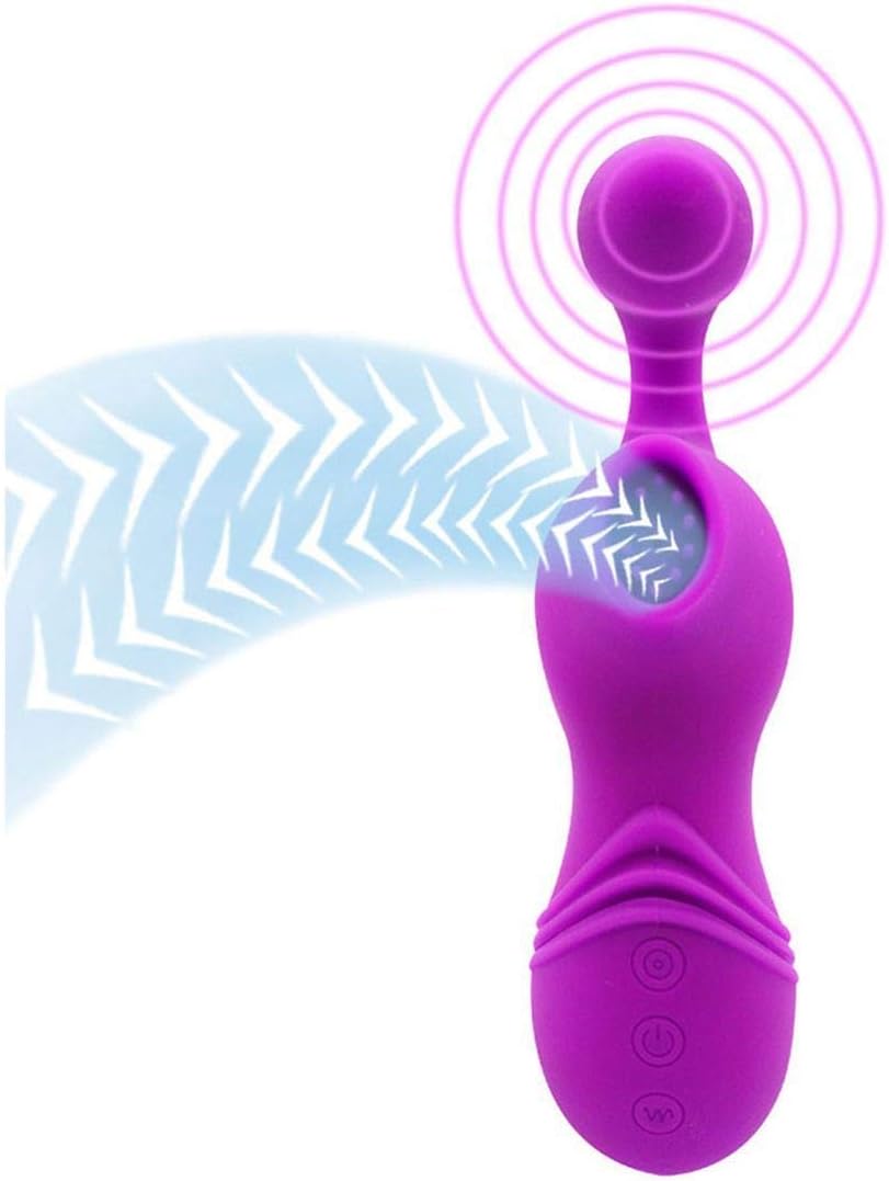 Women Mini 12 Function Vibration Suction Silicone G Spot Rechargeable Waterproof Nipple Oral Funny Toys Women,Purple,Ergonomic 20