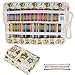Damero Canvas Wrap for 72 Colored Pencils, Pencil Holder Case Roll Multi-purpose Pouch for School Office Art Craft (NO Pencil Included)