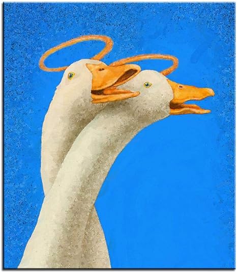 Amazon キャンバス印刷絵画すべてのアヒル天壁画壁アートリビングルーム絵画50 60センチフレームなし ウォールステッカー オンライン通販