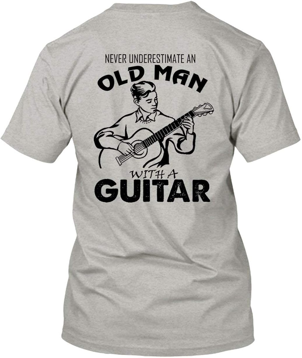 an Old Man with A Guitar Unisex Short Sleeve Shirt, Tee