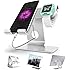 Universal Cell Phone Stand, ZVE&reg;Iphone Stand Desktop Tablet Stand ,Smartphone Holder Cradle, iwatch stand with iwatch Cases 42mm ,Aluminium Phone Dock for Smartphone and Tablets