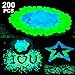 Cynkie 200Pack Glow in the Dark Garden Pebbles for Walkways Outdoor Decor Aquarium Fish Tank Path Lawn Yard, Glow Stone Rocks Outdoor Garden Decorative Stones in Blue & Green
