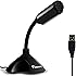 eBerry Plug and Play Home Studio Adjustable USB Desktop Microphone Compatible w/ PC and Mac,ideal for Chatting, Skype, MSN, Yahoo Recording (Black)