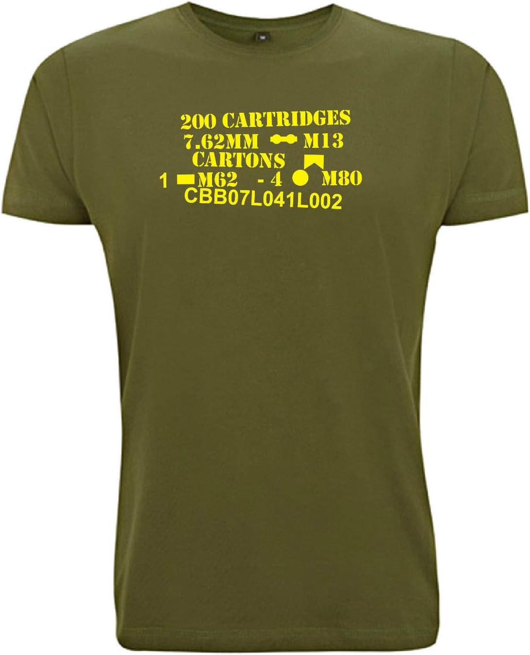 Time 4 Tee Ammo T Shirt Ammunition Can Bullets WW2 Military Caliber Army Green GI US UK SAS