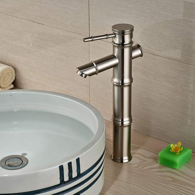 Grifo De Lavabo Baño Forma De Bambú De Lujo Encimera Lavabo Del