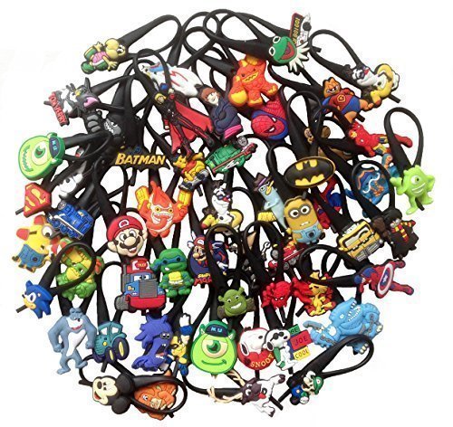 6 Pcs Random Set for Boys Silicone Snap Lock Zipper Pull Charms