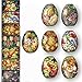 Ukrainian Heat Shrink Wrap Sleeve Decoration Easter Egg Wrappers Pysanka Arounds Set (Flowers Zhostovo)