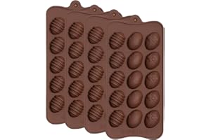 Sizkii 4-Pack Easter Egg Chocolate Molds, Food-Grade Silicone Mold, Heart Candy Molds, Kitchen DIY Cake Accessories Ice Cubes