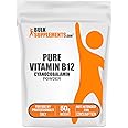 BulkSupplements.com Pure Vitamin B12 Powder - as Cyanocobalamin, Vitamin B Supplements, Cyanocobalamin B12 Supplement - Pure Product, Multiple Servings, 50g (1.8 oz) (Pack of 1)