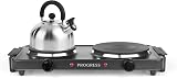 Progress EK4399P Electric Twin Hot Plate 1500W 1000W Dual Temperature