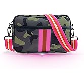Checkered Crossbody Bum Bags for Women Nylon Checkered Purse Fanny Packs Sling Cross Body Bag with Adjustable Strap