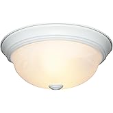 Designers Fountain 11 in 2-Light Flush Mount Ceiling Light, White, 1257S-WH-AL