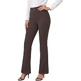 SEMARO Womens Dress Pants Work Office Pants Flare Stretchy Slacks Trousers | Breathable and Skin-friendly, Pull-on Design, Faux Fly, High Waisted, Bootcut, Back Pockets, Business Casual Daily