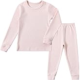 Kids Winter Thermal Underwear Long Johns Set Toddler Little Boys Girls Pajamas Warm Base Layer Set (3-8Years)