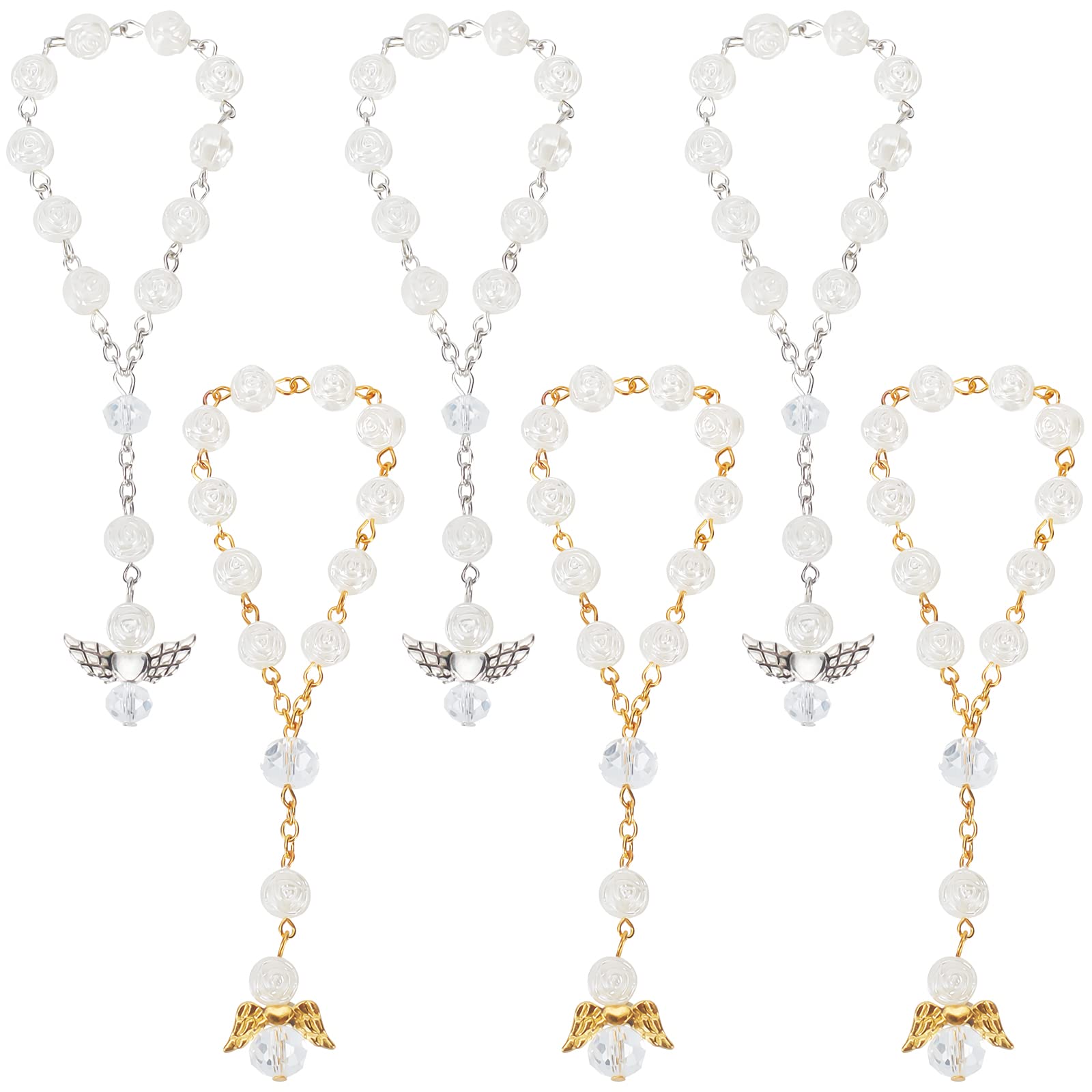 WEBEEDY 6PCS MiniAngel Baptism Favors for Guests FingerFirst Communion ChristeningShower Wedding Souvenirs