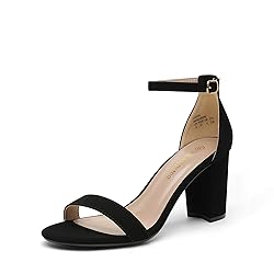 DREAM PAIRS Womens Chunk Low Heel Pump Sandal